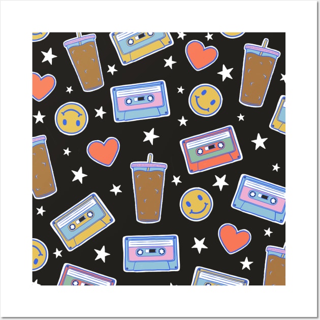 Happy Pattern Wall Art by cecececececelia